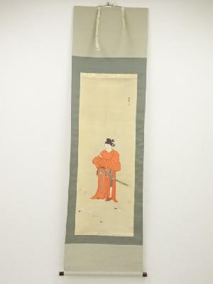 邦光筆　人物　肉筆絹本掛軸